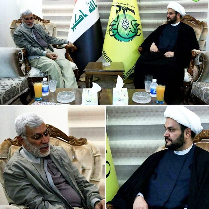 دیدار جانشین حشد الشعبی با شیخ اکرم الکعبی + عکس