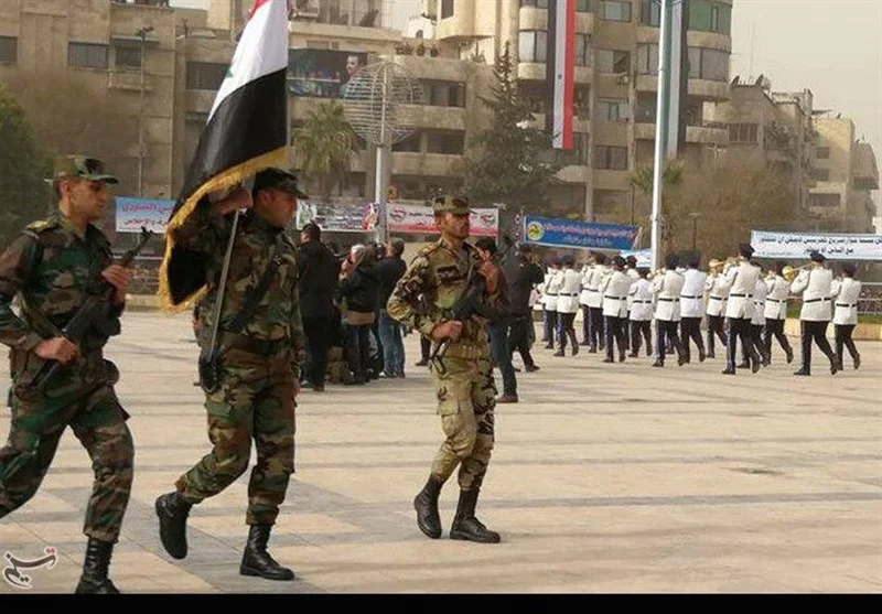 جشن اولین سالگرد آزادسازی حلب؛ تقدیر از شهدای ایرانی و لبنانی +تصاویر