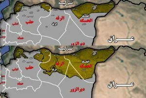از روزگار سخت نیروهای کرد در سال ۲۰۱۴ تا توهم تشکیل اقلیم کردستان در سال ۲۰۱۷ + نقشه میدانی و عکس