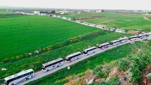 خروج ۴۳ هزار تروریست از غوطه شرقی دمشق/ تروریست‌های جیش‌الاسلام برای ماندن یا نماندن در شهرک دوما به جان یکدیگر افتادند+ تصاویر و نقشه میدانی