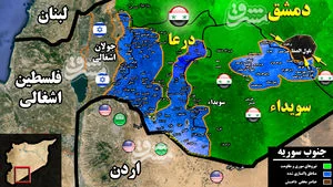 تکذیب خبر ادامه حضور گروه‌های تروریستی در شمال غرب استان قنیطره؛ محاصره هسته‌های خاموش داعش در استان سویداء + نقشه میدانی