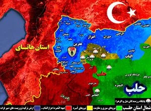 تکمیل حلقه دفاعی ارتش سوریه در استان حلب با اعزام نیروهای جدید به حومه شرقی عفرین/ استقرار خبرنگاران غربی در مناطق اشغالی شمال سوریه برای پوشش خبری حملات شیمیایی + نقشه میدانی