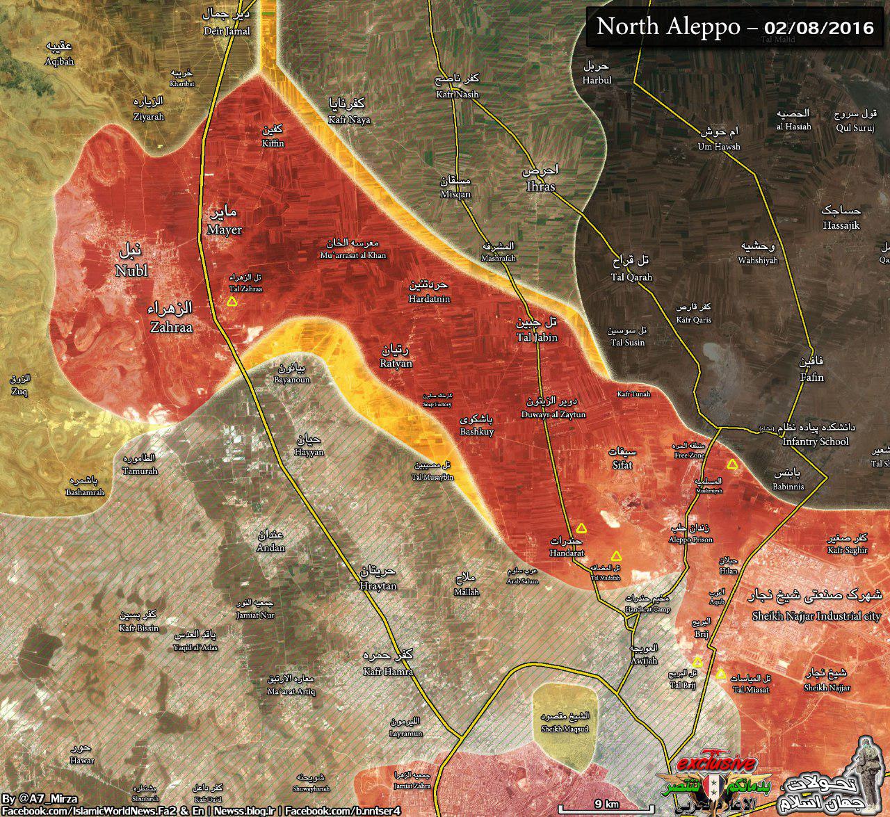 نقشه شمال حلب
