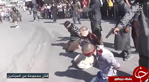 نمایش کشتار وسیع مردم دمشق به دست گروه تروریستی خالدبن ولید (تصاویر۱۸+)