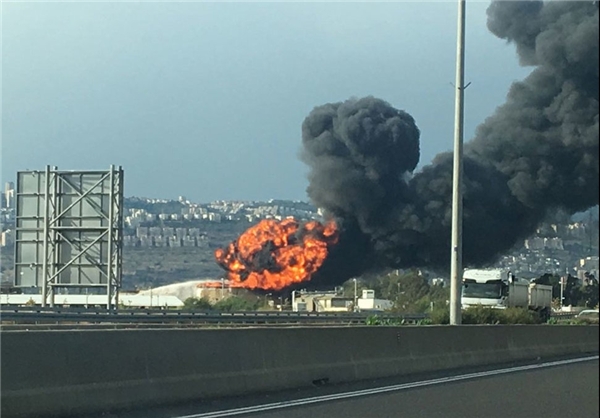 انفجار و آتش‌سوزی در پالایشگاه نفت «حیفا»