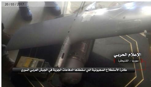 ارتش سوریه هواپیمای جاسوسی رژیم صهیونیستی را سرنگون کرد + تصاویر