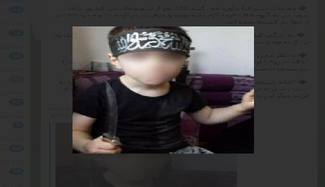 کودک ۸ ساله داعشی: مردم استرالیا را می کُشم