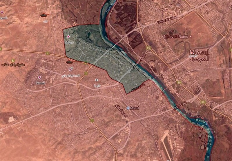 المیادین: تنها ۴ کیلومتر مربع از شهر موصل در اختیار داعش باقی مانده است