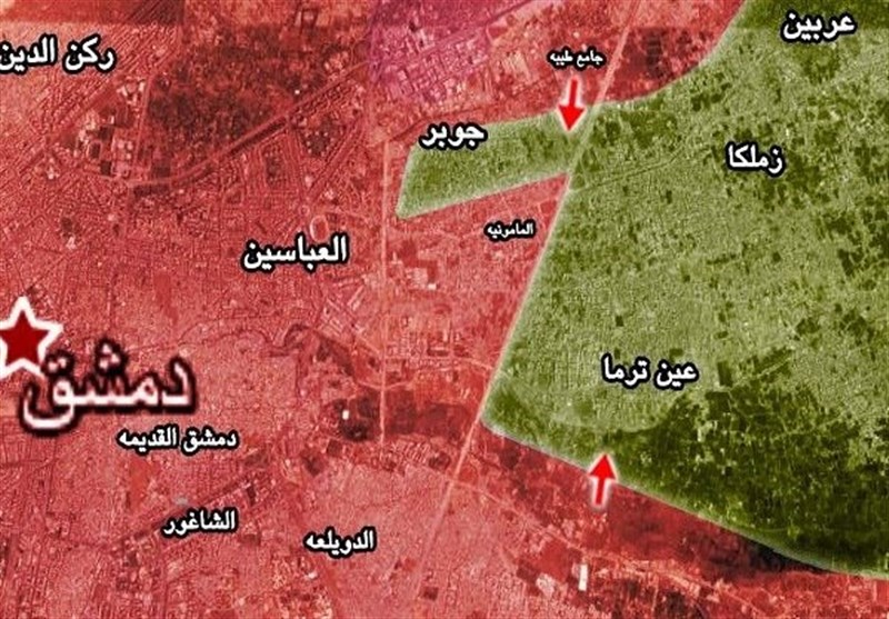 پیشروی ارتش در محور «عین‌ترما-جوبر»/حملات خمپاره‌ای تروریست‌ها به پایتخت سوریه