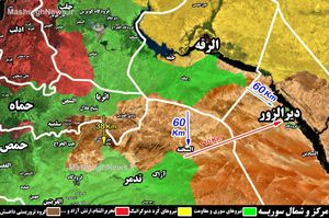 نیروهای جبهه مقاومت به ۶ کیلومتری مرزهای اداری استان دیرالزور رسیدند + نقشه میدانی