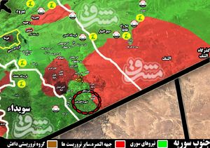آزادی ۲۰۰ کیلومتر مربع از مساحت های اشغالی در جنوب شرق استان دمشق؛ حلقه محاصره تروریست‌های مورد حمایت آمریکا تنگ‌تر شد + نقشه میدانی
