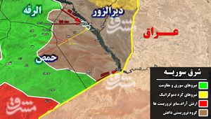 وحشت بر آخرین پایگاه داعش در سوریه حاکم شد/نیروهای جبهه مقاومت به ۶۰ کیلومتری شهر دیرالزور رسیدند +نقشه