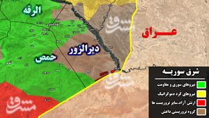 تبانی آمریکا با داعش این بار در شرق سوریه/ نیروهای دموکراتیک کرد به ۱۴ کیلومتری شرق شهر دیرالزور رسیدند + نقشه میدانی