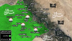 محاصره داعش در مرکز بخش غربی شهر دیرالزور؛ نیروهای سوری به ۲۵ کیلومتری شهر راهبردی المیادین رسیدند +نقشه میدانی