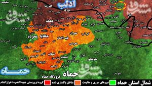حملات سنگین تروریست‌های جبهه النصره در جنوب استان ادلب + نقشه میدانی
