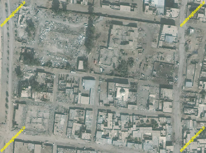 مقایسه شهر «رقه» قبل و بعد از هجوم تروریست‌ها + تصاویر ماهواره‌ای