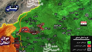 پیروزی بزرگ جبهه مقاومت در پایتخت سوریه پس از ۶۰ روز درگیری سنگین؛ قطع کامل ارتباط تروریست‌های جبهه النصره در جنوب غرب استان دمشق + نقشه میدانی