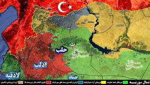 تحولات میدانی سوریه از شمال غرب حلب تا جنوب شرق دیرالزور/ مناطق کردنشین مقصد خمپاره‌های ارتش ترکیه + نقشه میدانی