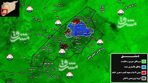 جبهه النصره و فیلق الرحمن در آستانه خروج از حومه شرقی دمشق/ تروریست‌ها تمامی اسناد و انبارهای سلاح را در حومه غوطه شرقی به آتش کشیدند + تصاویر و نقشه میدانی