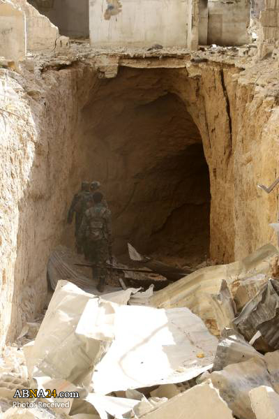 کشف دو تونل متعلق به تروریست‌ها در غوطه شرقی دمشق + عکس