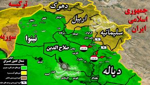 توقف عملیات در شرق استان صلاح الدین عراق به دلیل تحرکات جنگنده های آمریکایی+ نقشه میدانی و تصاویر
