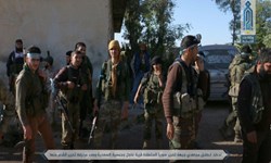 تروریست‌های منطقه «اللجاه» در ریف درعا سلاح خود را تحویل ارتش سوریه می‌دهند
