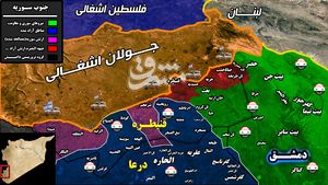 نیروهای ارتش سوریه و مقاومت پس از ۷ سال به مرزهای جولان اشغالی رسیدند + نقشه میدانی و تصاویر