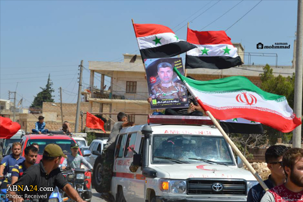 تشییع پیکر شهدای بمباران پایگاه سوریه در نبل و الزهراء + تصاویر