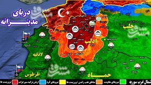 سرنوشت شمال سوریه یک ماه پس از توافق اردوغان و پوتین/ عقب‌نشینی ۱۵ تا ۲۵ کیلومتری تروریست‌ها در استان‌های حلب، حماه، ادلب و لاذقیه + نقشه میدانی