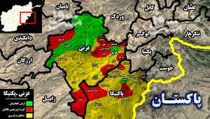 ادامه شکست‌های ارتش افغانستان در سایه بی‌توجهی‌ دولت/ شهرستان «خوشامند» در استان پکتیکا هم به کنترل نیروهای طالبان درآمد + نقشه میدانی