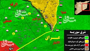 آخرین تحولات میدانی شرق رود فرات/ مهم ترین پایگاه داعش در آستانه تصرف شبه نظامیان کُرد + نقشه میدانی