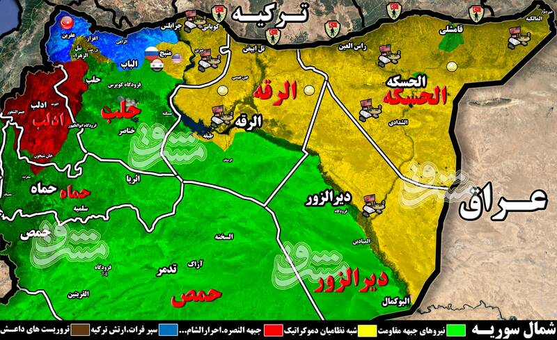 چرا عملیات ارتش ترکیه در شمال سوریه متوقف شد؟ / بازی جدید آمریکا با آنکارا در شمال سوریه برای تکرار تجربه «منبج» + نقشه میدانی
