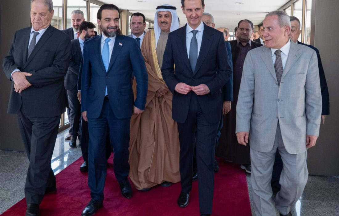 دیدار هیئت پارلمان عربی با رئیس‌ جمهور سوریه