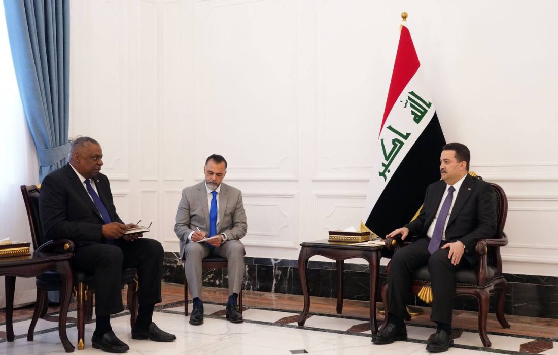 دیدار وزیر دفاع آمریکا با نخست‌وزیر عراق