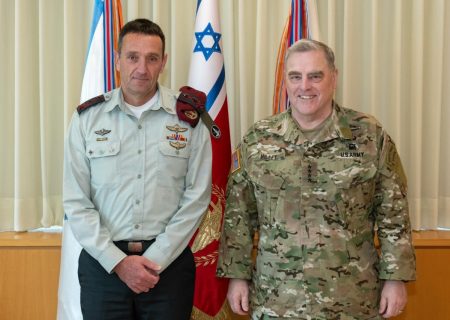 دیدار رئیس ستاد مشترک ارتش آمریکا با مقامات اسرائیل