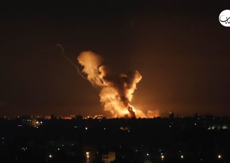 حمله جنگنده‌های اسرائیل به نوار غزه (ویدیو و تصاویر)