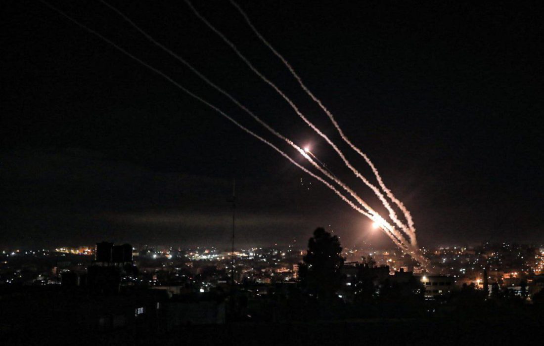 حمله راکتی مقاومت به اراضی اشغالی در پاسخ به حمله هوایی اسرائیل علیه غزه