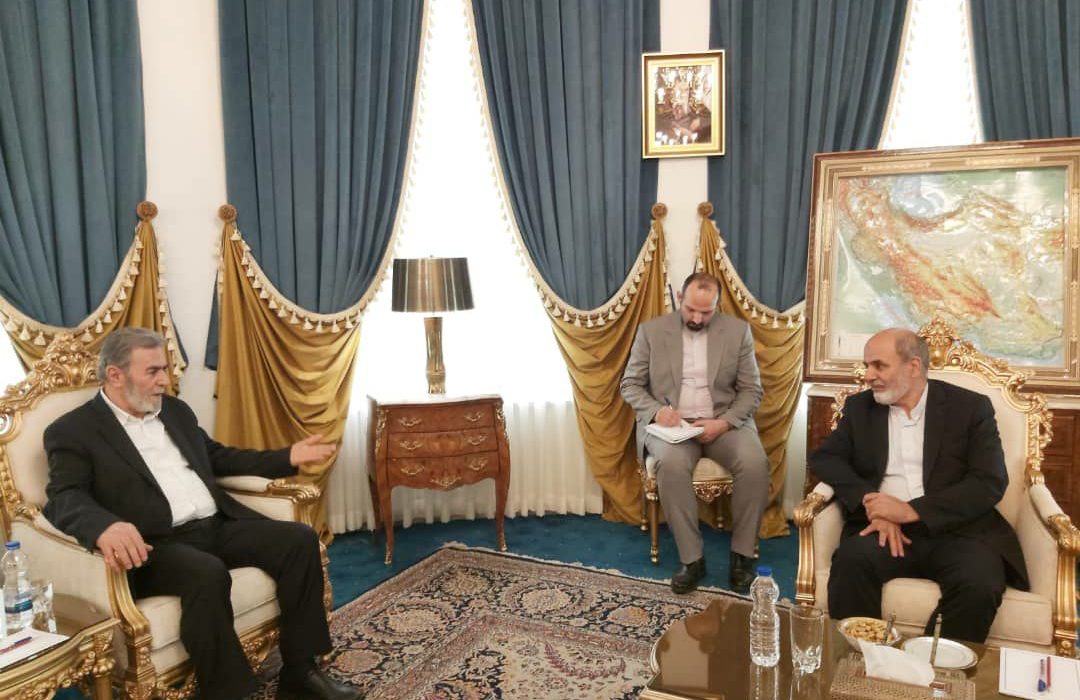 دیدار دبیرکل جنبش جهاد اسلامی با دبیر شورای عالی امنیت ملی ایران
