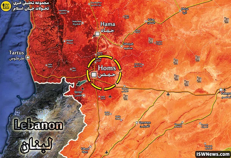 حمله هوایی اسرائیل به حومه حمص