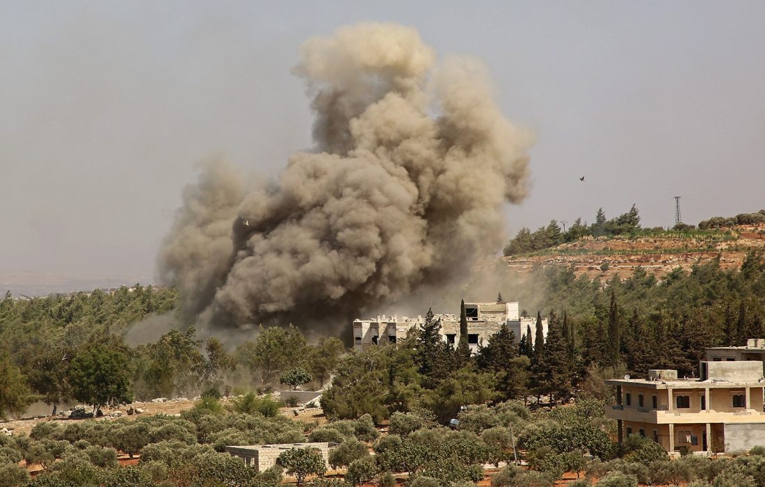 کشته شدن ۱۷ نیروی تحریر الشام در حمله هوایی روسیه به ادلب