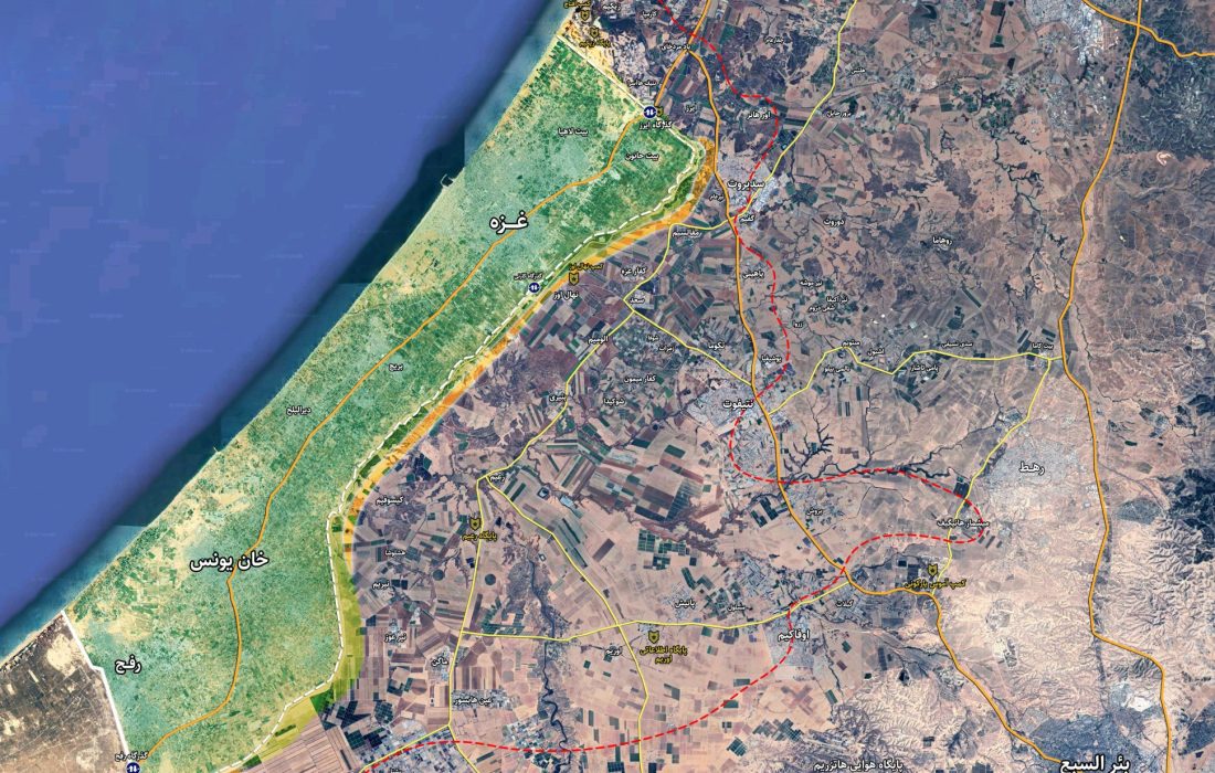 آخرین اخبار از وضعیت نظامی در غزه و شمال فلسطین، ۲۴ مهر ۱۴۰۲ (نقشه میدانی)