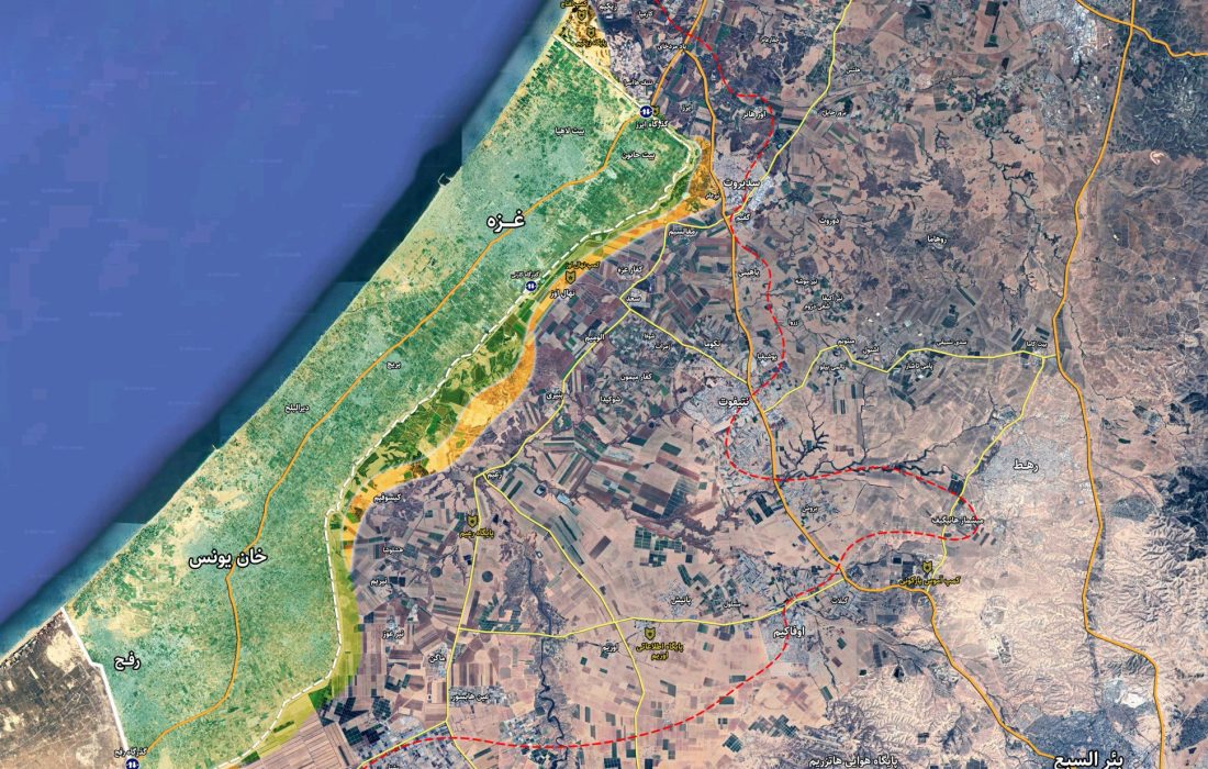 آخرین اخبار از وضعیت نظامی در غزه و شمال فلسطین، ۲۳ مهر ۱۴۰۲ (نقشه میدانی)