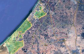 آخرین وضعیت نظامی در نوار غزه، روز ۷۸ام نبردها (نقشه میدانی)