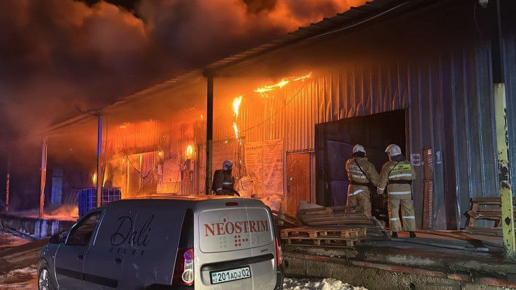 آتش‌سوزی در انبار شرکت اسرائیلی نئوستریم در قزاقستان
