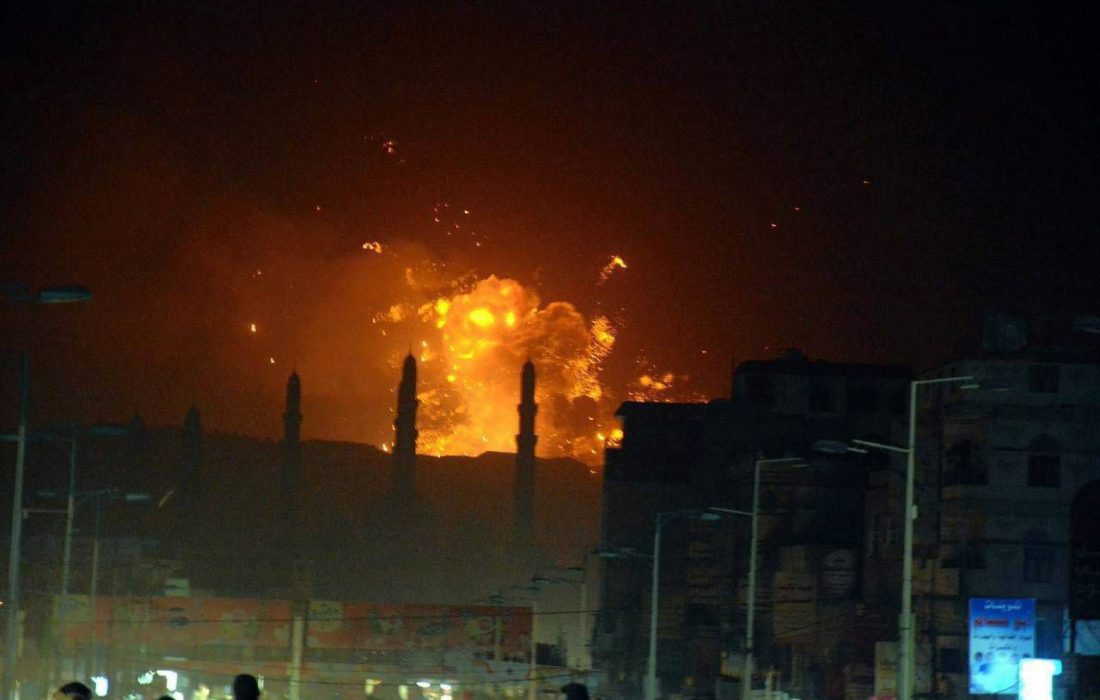 حمله هوایی ارتش آمریکا و انگلیس به مواضع انصارالله در یمن (ویدیو و تصاویر)
