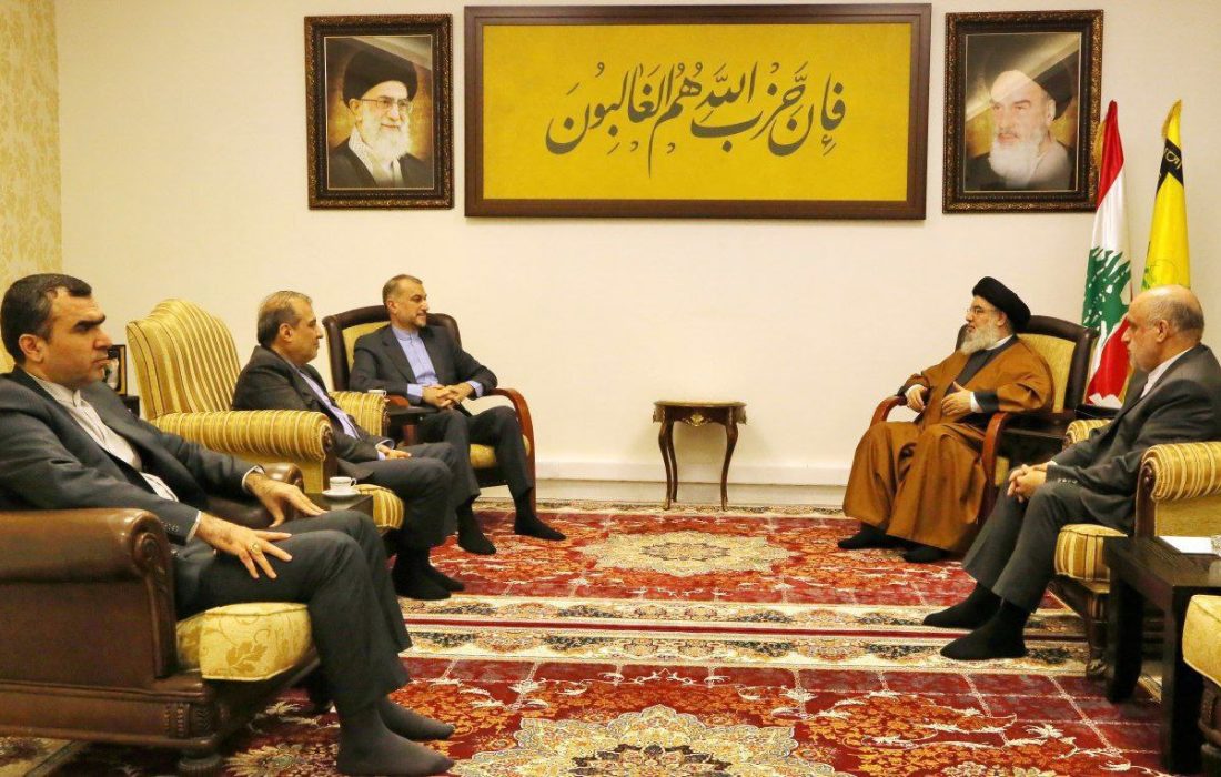 دیدار وزیر خارجه ایران و دبیرکل حزب‌الله لبنان
