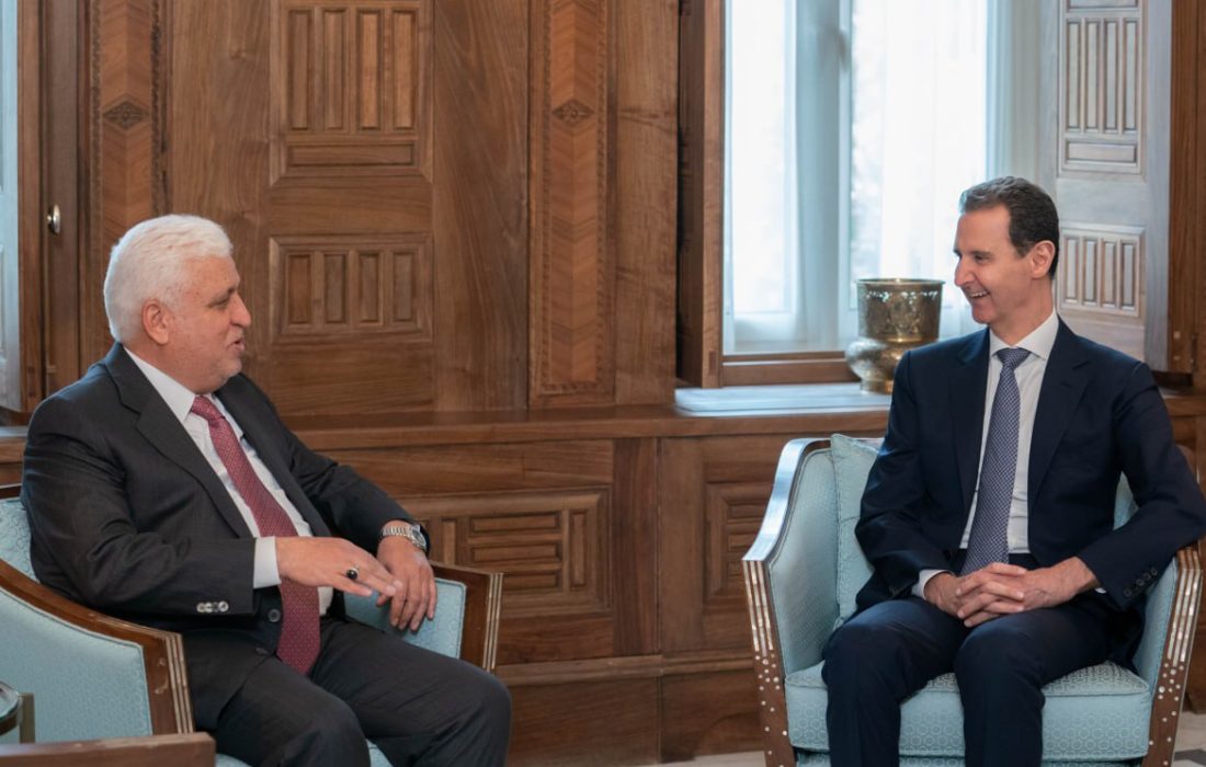 رئیس حشد الشعبی با رئیس جمهور سوریه دیدار کرد