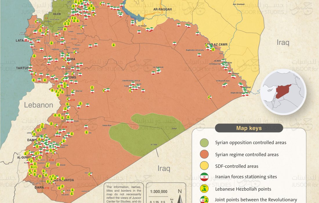 نگاهی بر پایگاه‌های نظامی ایران در سوریه + نقشه